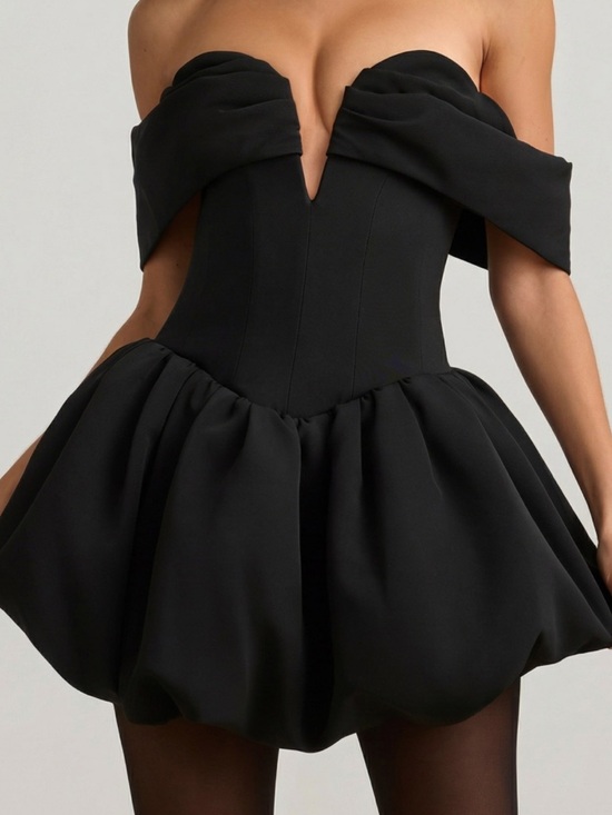 Oh Polly Dresses & Skirts - Oh Polly Jessamy Off-Shoulder Layered Bubble Hem Corset Mini Dress